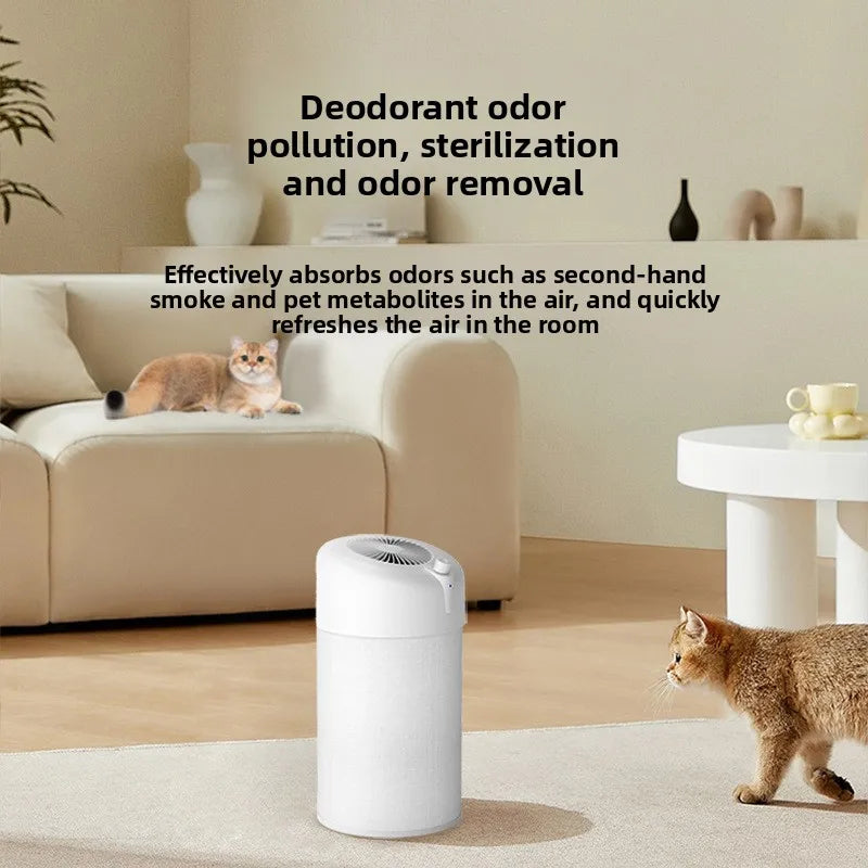 Home Use Pet Air Purifier HEPA Filter Cat Dog Hair Removal Ultraviolet Disinfection Negative Ion Odor Elimination Plastic
