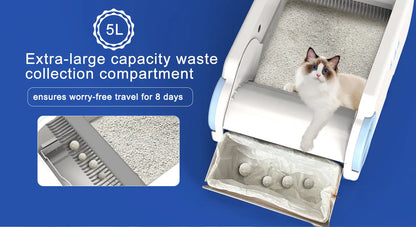 Open Smart Cat Litter Box Automatic Self Cleaning,Remote Control Via App,Cat Toilet Litter Tray,2025 New Electric Cat Toilet