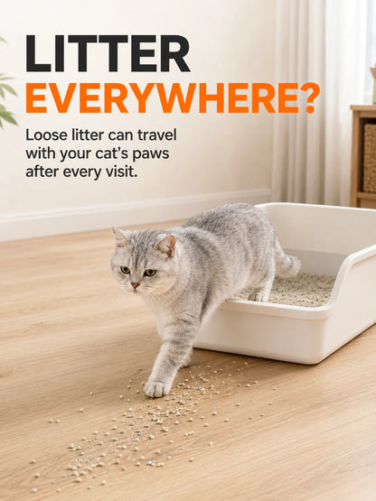 Cat Litter Box Mat Anti Tracking Litter Trap Step Large Grid Footboard Ramp for Kitten Pet Toilet Entrance