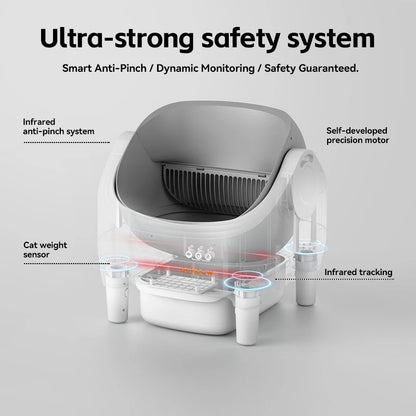Pokpaw CL16 Smart Self-cleaning Automatic Cat Litter Box with App Control – 76L Semi Enclosed Cat Toilet Supplies for Cats