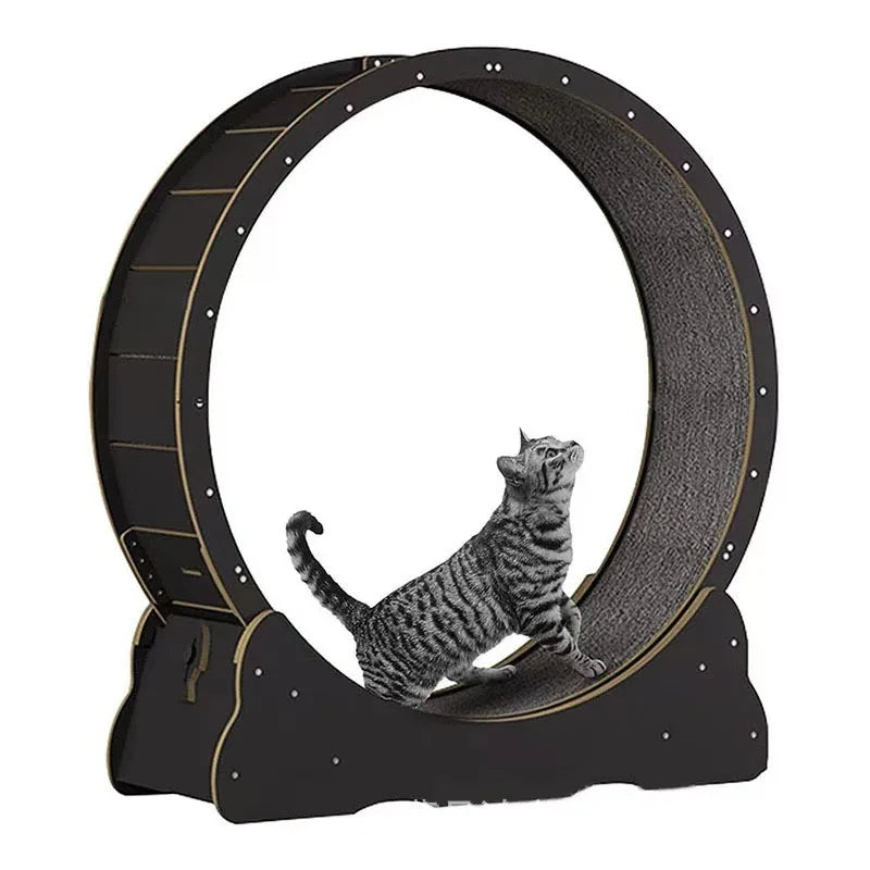 Wooden Cat Treadmill Home Sports Running Wheel Fitness Supplies Pet Toy Furniture Products Silent Roller Cat Climbing Frame
