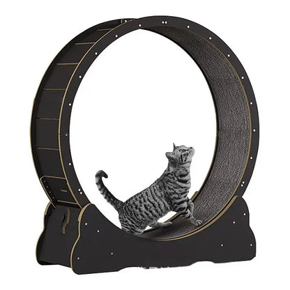 Wooden Cat Treadmill Home Sports Running Wheel Fitness Supplies Pet Toy Furniture Products Silent Roller Cat Climbing Frame