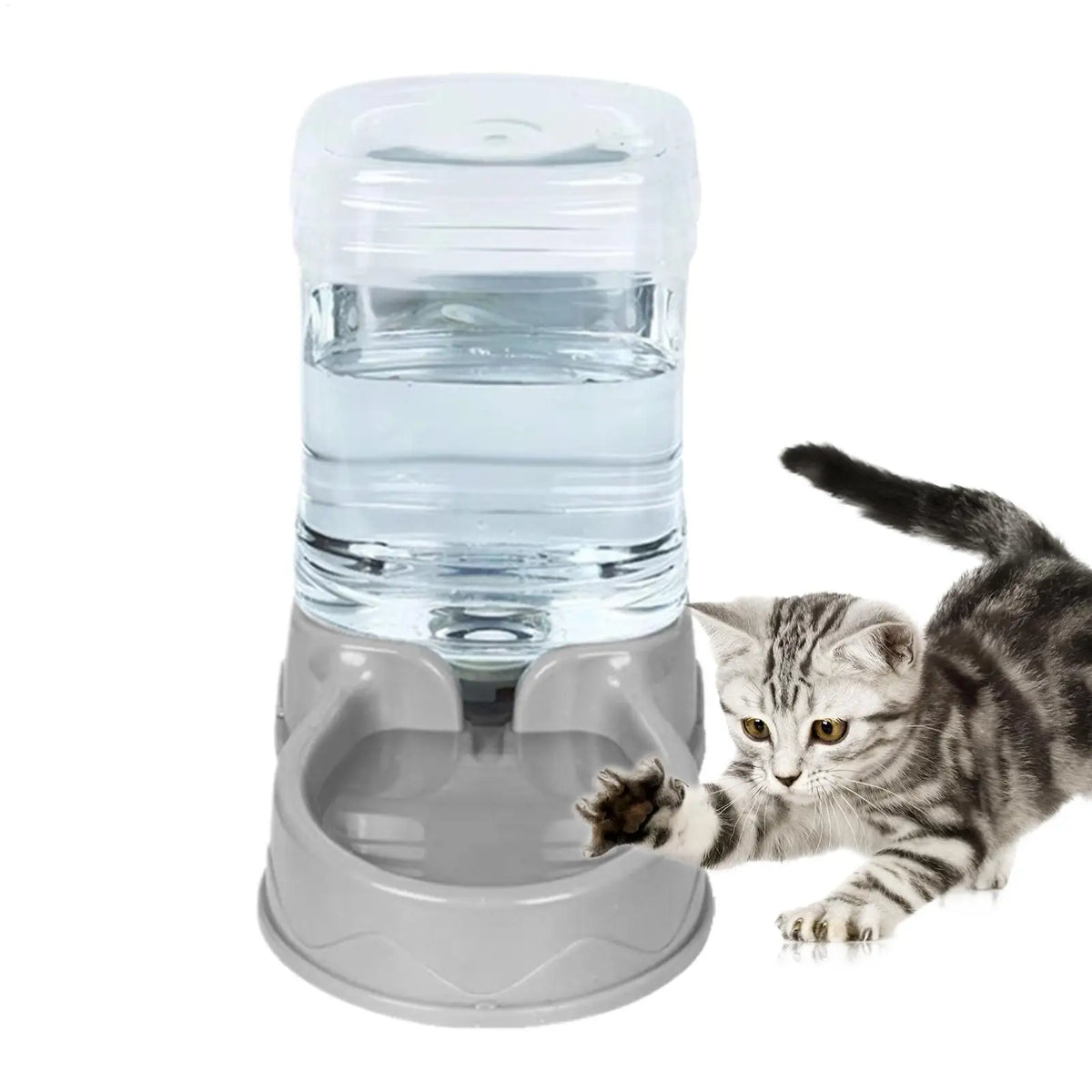 Cat Feeder for Dry Food Cat Waterer Food Feeder Large Capacity Automatic Dog and Cat Water Dispenser for Small to Medium Pets