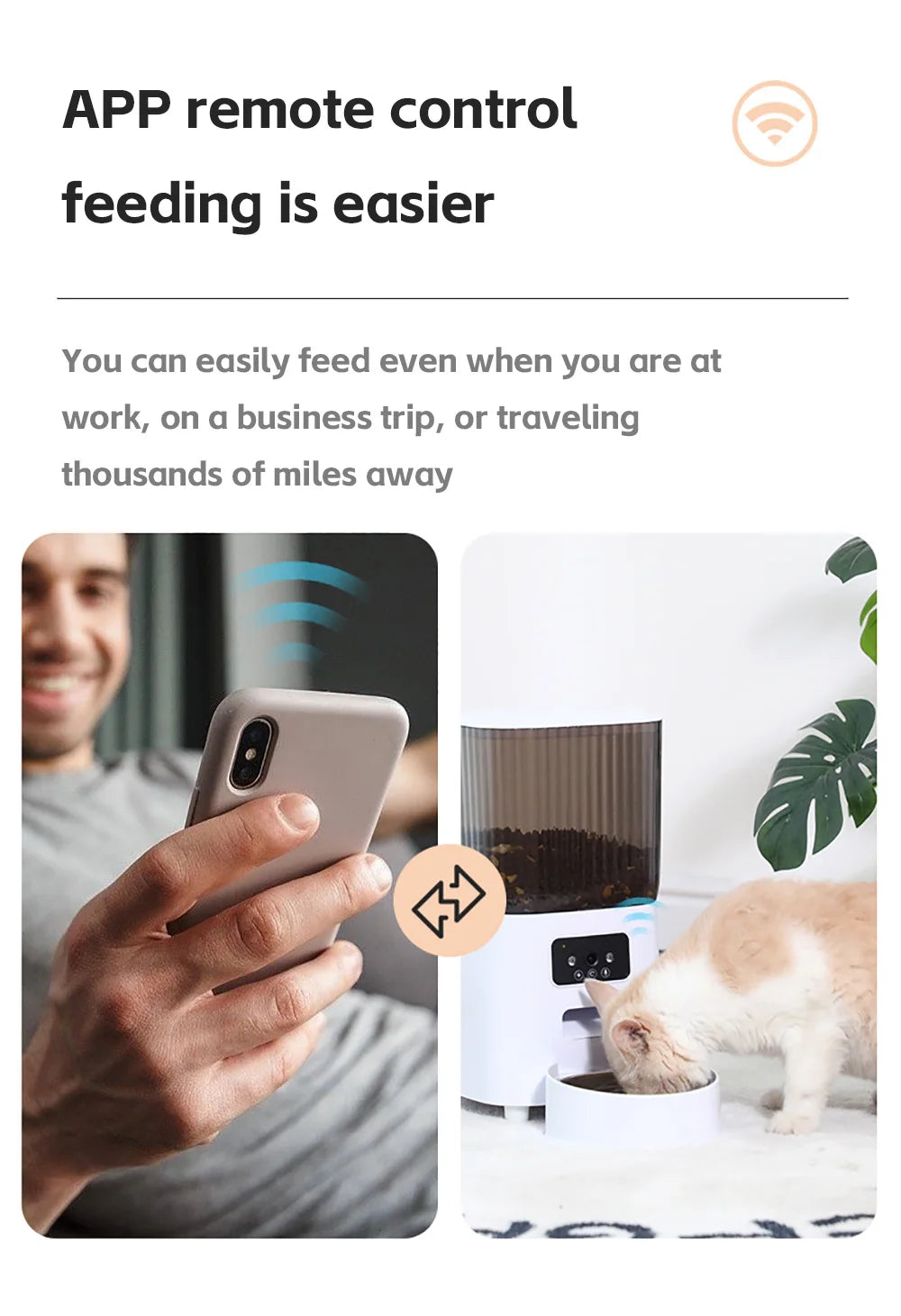 5L Smart WiFi APP Camera Automatic Pet Feeder Cat Food Dispenser Video Smart Feeder For Cats Dogs Pet Dry Food Bowl