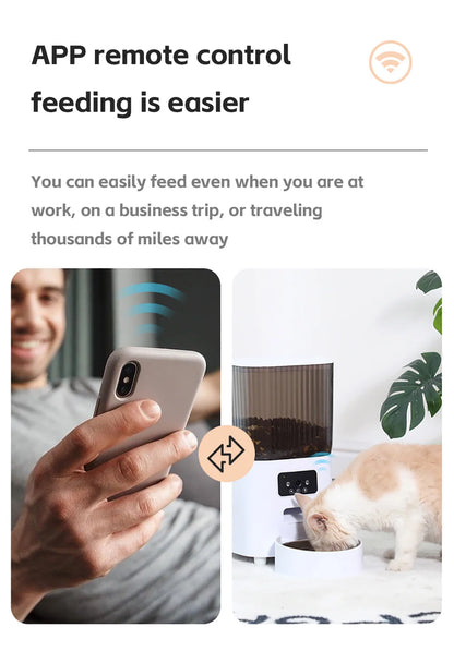 5L Smart WiFi APP Camera Automatic Pet Feeder Cat Food Dispenser Video Smart Feeder For Cats Dogs Pet Dry Food Bowl