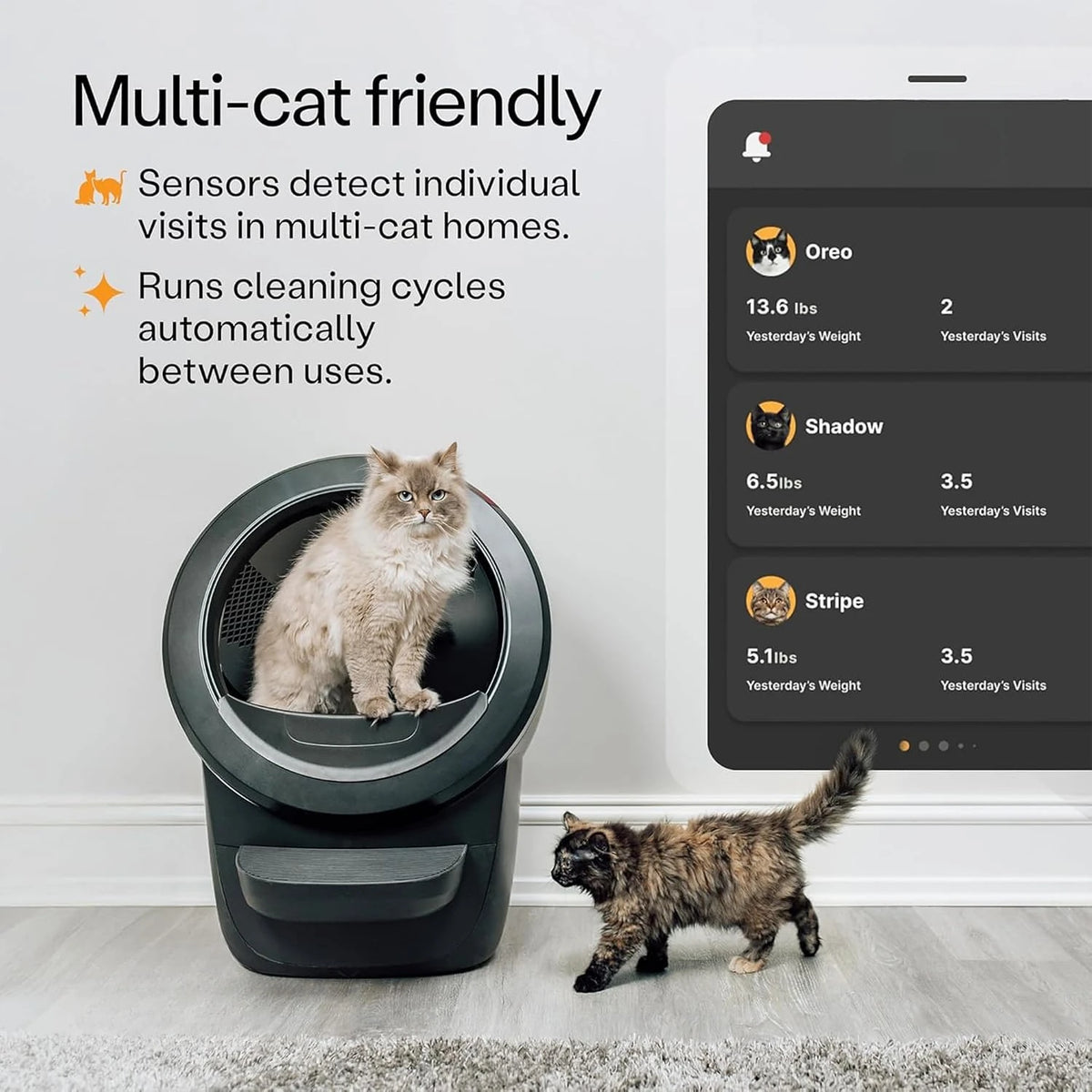 Litter-Robot 4 Supply Bundle by , Black - Automatic | Automatic, Self-Cleaning Cat Litter Box, Includes 3 OdorTrap, Customized