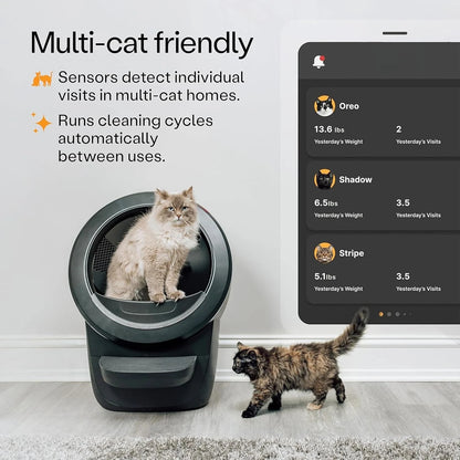 Litter-Robot 4 Supply Bundle by , Black - Automatic | Automatic, Self-Cleaning Cat Litter Box, Includes 3 OdorTrap, Customized