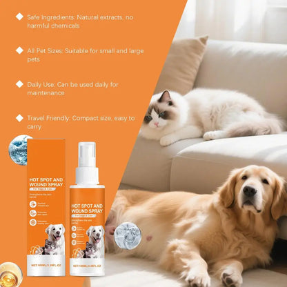 100ml Pet Skin Care Spray Promotes Skin Repair Soothes Irritation Maintains Healthy Skin Portable Pet Cleansing Spray