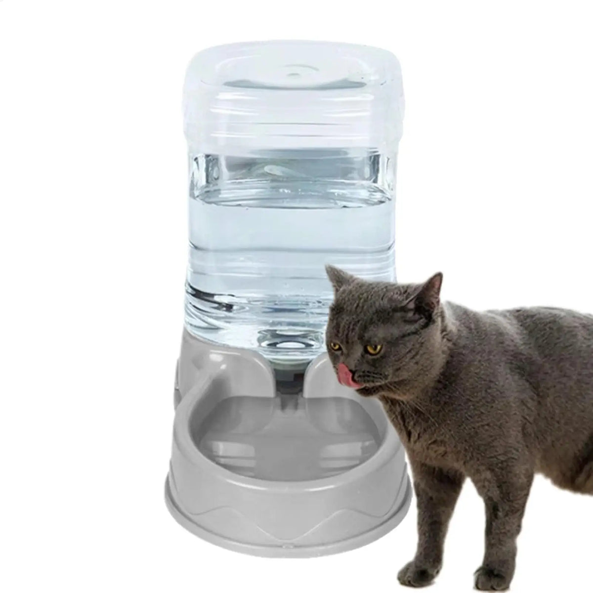 Cat Feeder for Dry Food Cat Waterer Food Feeder Large Capacity Automatic Dog and Cat Water Dispenser for Small to Medium Pets