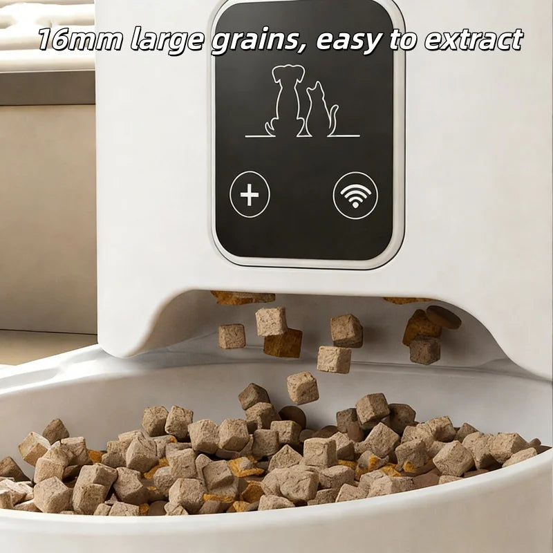 4L Smart Automatic Pet Feeder WiFi Enabled Intelligent Cat Dog Food Dispenser for Cats And Dogs with Button Control