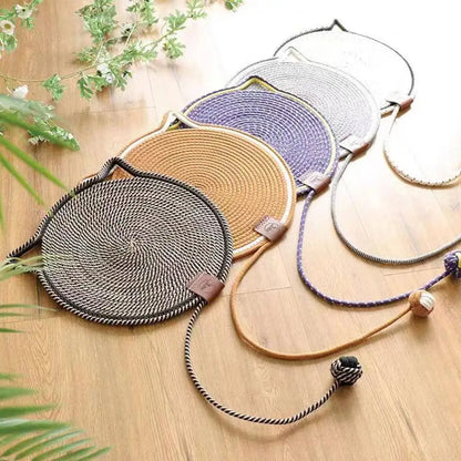 Cotton Rope Cat Scratch Pad  For Sharpen Nails Scraper Cat Scratcher Rattan Mat Board Wear-Resistant Cat Scraper Pet Product