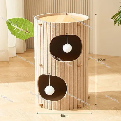 Multi-layer Felt Cat House Multi-function Tree Stump Cat House Wear-resistant Cat Scratching Board Pet Supplies Pet Furniture