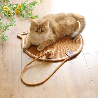 Cotton Rope Cat Scratch Pad  For Sharpen Nails Scraper Cat Scratcher Rattan Mat Board Wear-Resistant Cat Scraper Pet Product