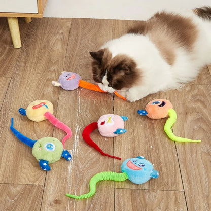 Cat Interactive Toy Plush Monster Kitten Toys Indoor Cat Worm Caterpillar Catnip Toy Cat Teeth Grinding Toy Pet Supplies