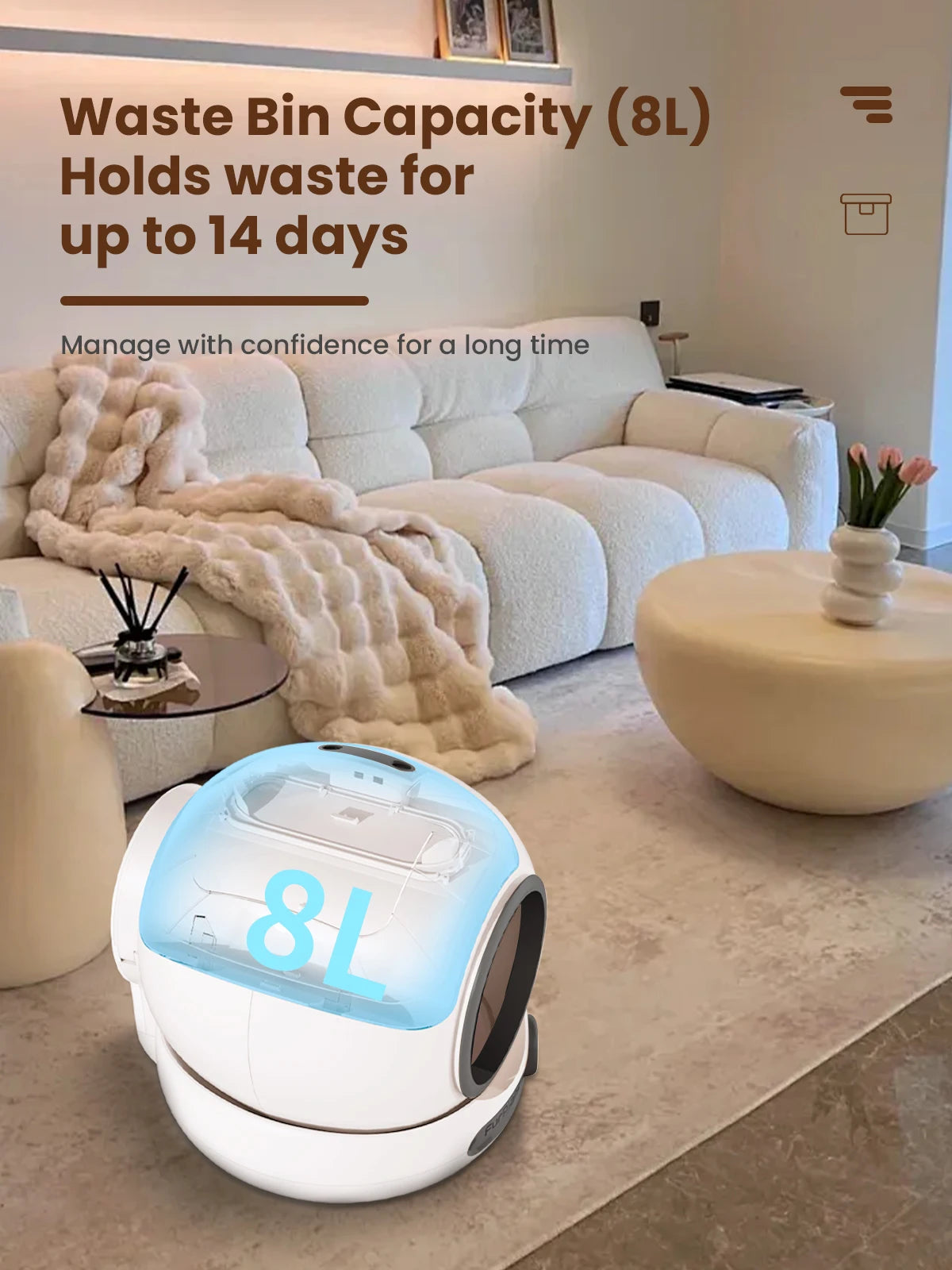 Automatic Cat Litter Box Self Cleaning with App Control Smart Deodorizer Spray with Dual Safety System Pet Toilet Litter Tray