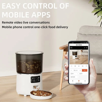 Pet Smart Tech Pet Intelligent Feeder Timed Feeding Remote Voice Control Home With Camera Feeder New Hot Sale 2026