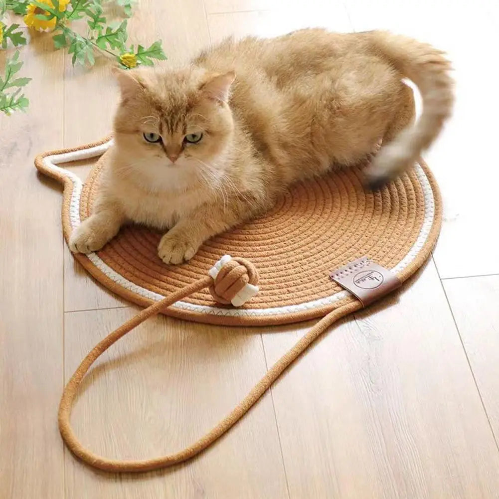 Cotton Rope Cat Scratch Pad  For Sharpen Nails Scraper Cat Scratcher Rattan Mat Board Wear-Resistant Cat Scraper Pet Product