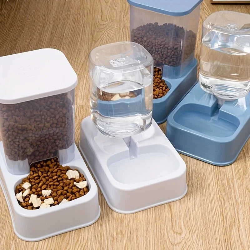 Automatic Portion-Controlled Pet Feeder with Integrated Water Dispenser for Cats and Dogs, Battery-Free Operation