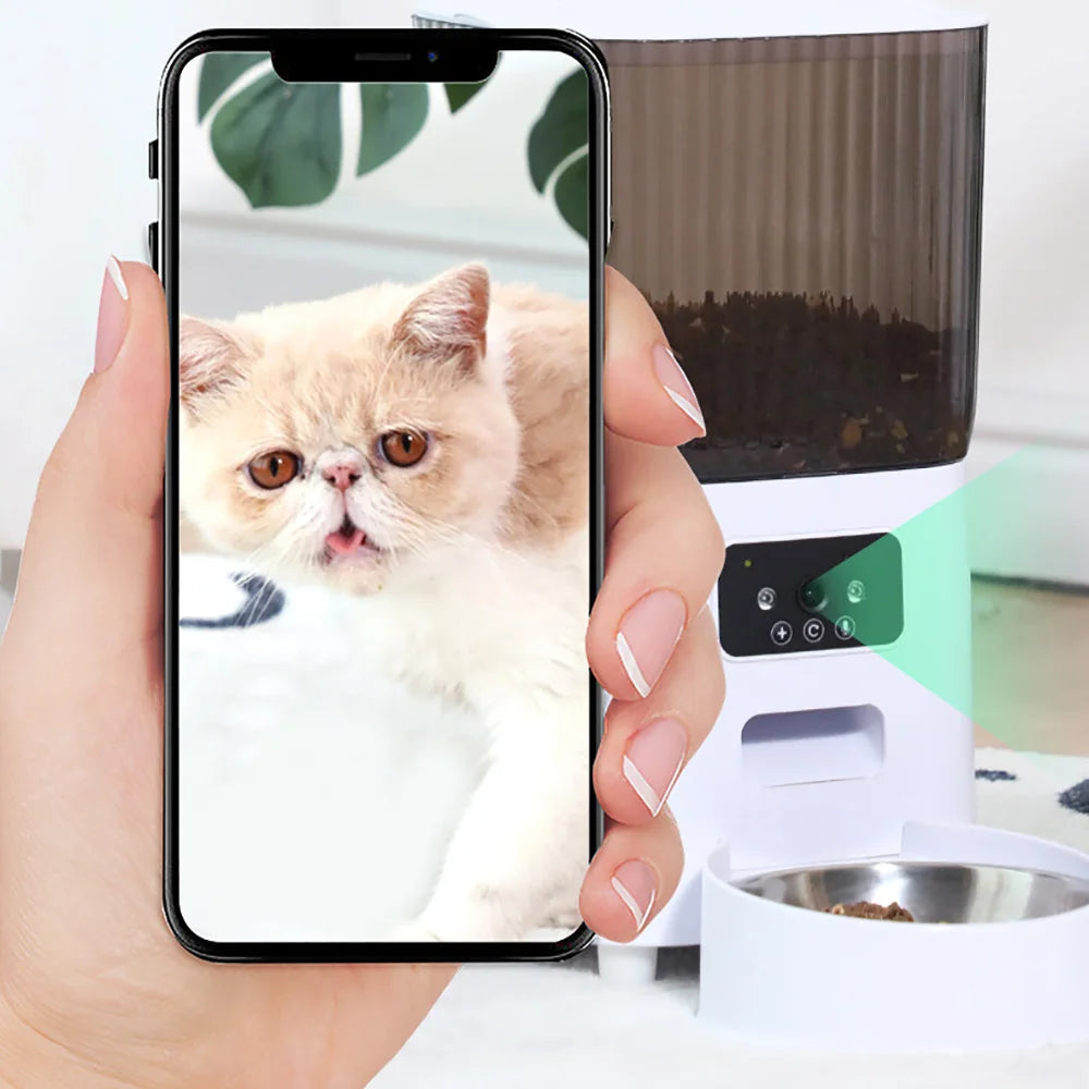 5L Smart WiFi APP Camera Automatic Pet Feeder Cat Food Dispenser Video Smart Feeder For Cats Dogs Pet Dry Food Bowl