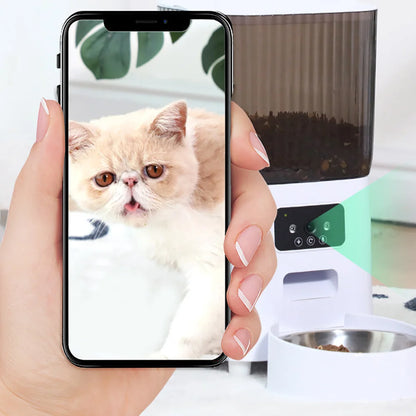 5L Smart WiFi APP Camera Automatic Pet Feeder Cat Food Dispenser Video Smart Feeder For Cats Dogs Pet Dry Food Bowl