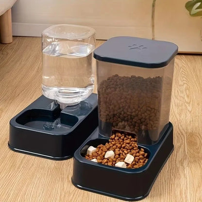 Automatic Portion-Controlled Pet Feeder with Integrated Water Dispenser for Cats and Dogs, Battery-Free Operation