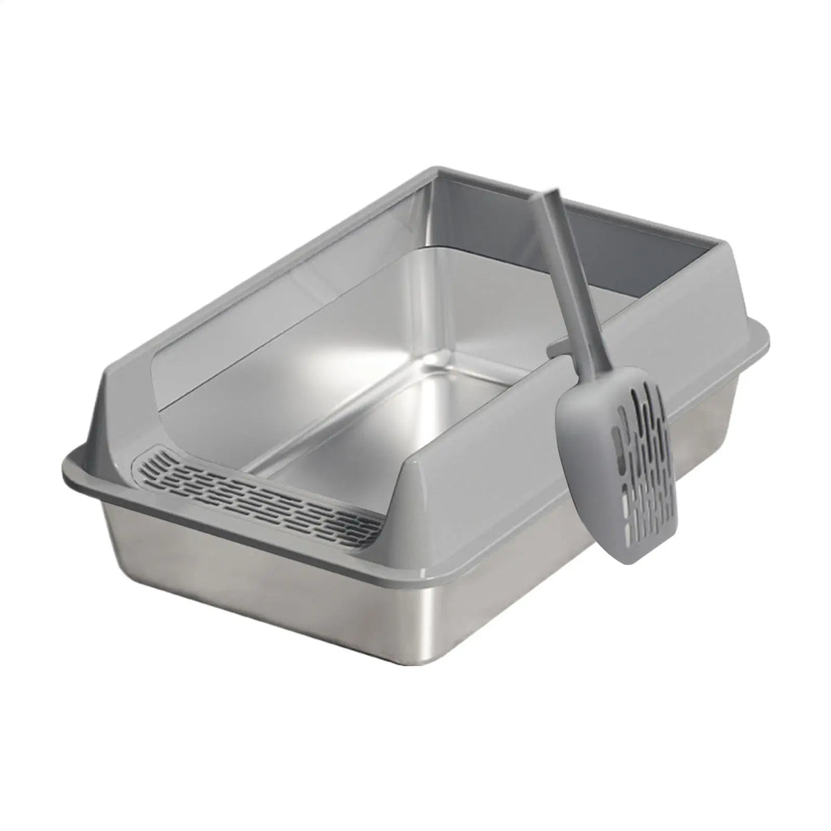 Litter Box for Cats Deepen Pet Litter Box Semi-Enclosed Deepened Cat Toilet with Scoop for Dormitory Apartment Living Room Car