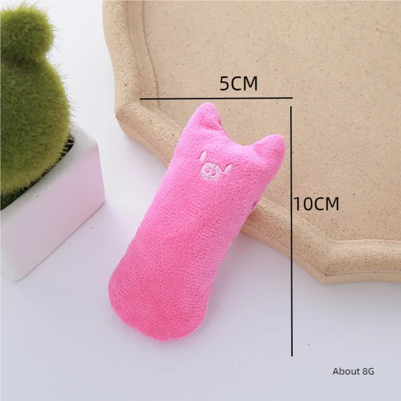 Teeth Grinding Catnip Toys Funny Interactive Plush Cat Toy Pet Kitten Chewing Vocal Toy Claws Thumb Bite Cat Mint For Cats